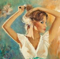 Woman in Nightgown