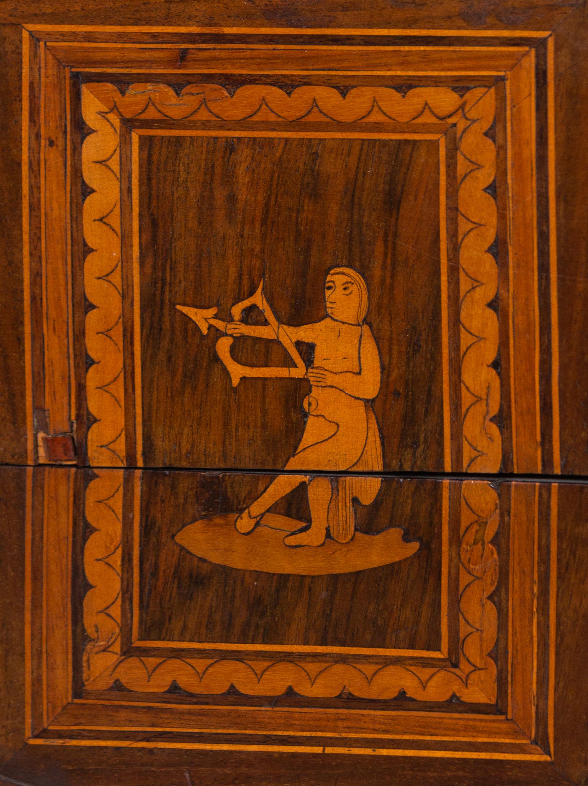 An Italian Walnut and Marquetry Dressing Table