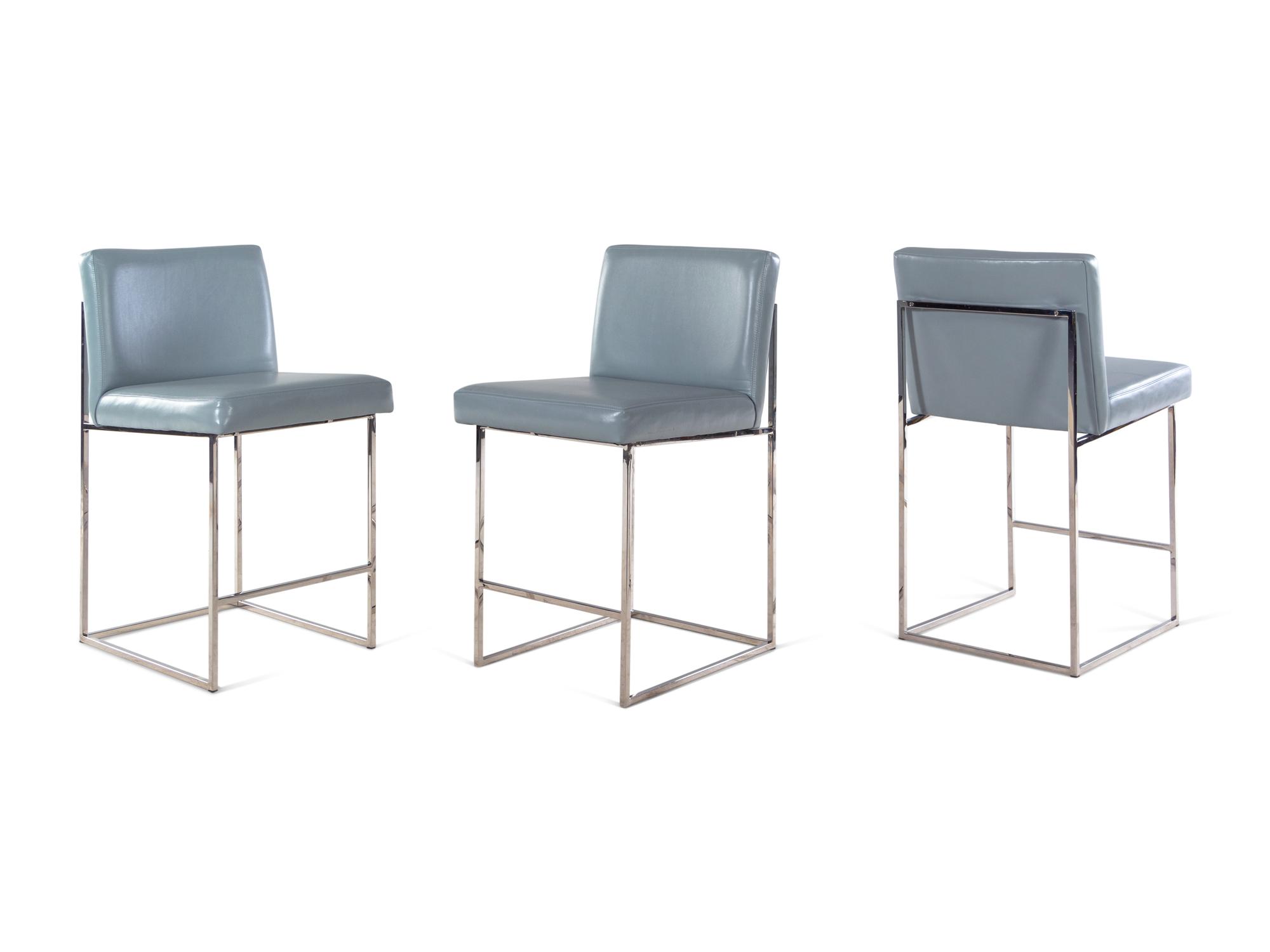 Set of Three Wink Bar Stools Thayer Coggin, USA