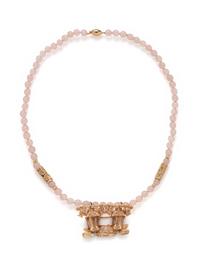 ROSE GOLD AND ROSE QUARTZ BEAD NECKLACE