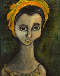 Irene Clark, (American, 1927-1980), Portrait of a Woman, c. 1950