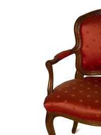 A Pair of Louis XV Beechwood Fauteuils