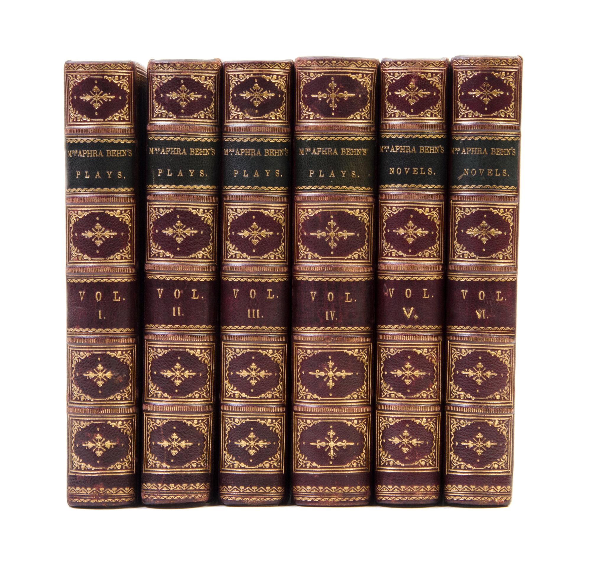 (COLLECTED WORKS) BEHN, APHRA. The Plays, Histories, and Novels. London, 1871. 6 vols.