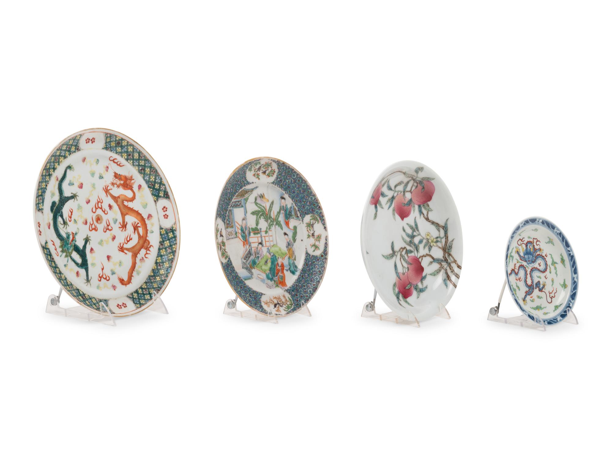 Four Chinese Porcelain Plates
