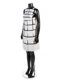 Paco Rabanne White Tile Sheath Dress, 1960-70s