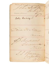 [TYLER, John (1790-1862) -- AUTOGRAPH ALBUM]. An autograph album, 1843, assembling more than 280 Senators and Congressmen, including three present, past or future Presidents.
