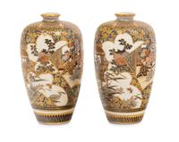 A Pair of Japanese Satsuma Vases