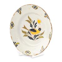 An English Delftware Polychrome Decorated Plate