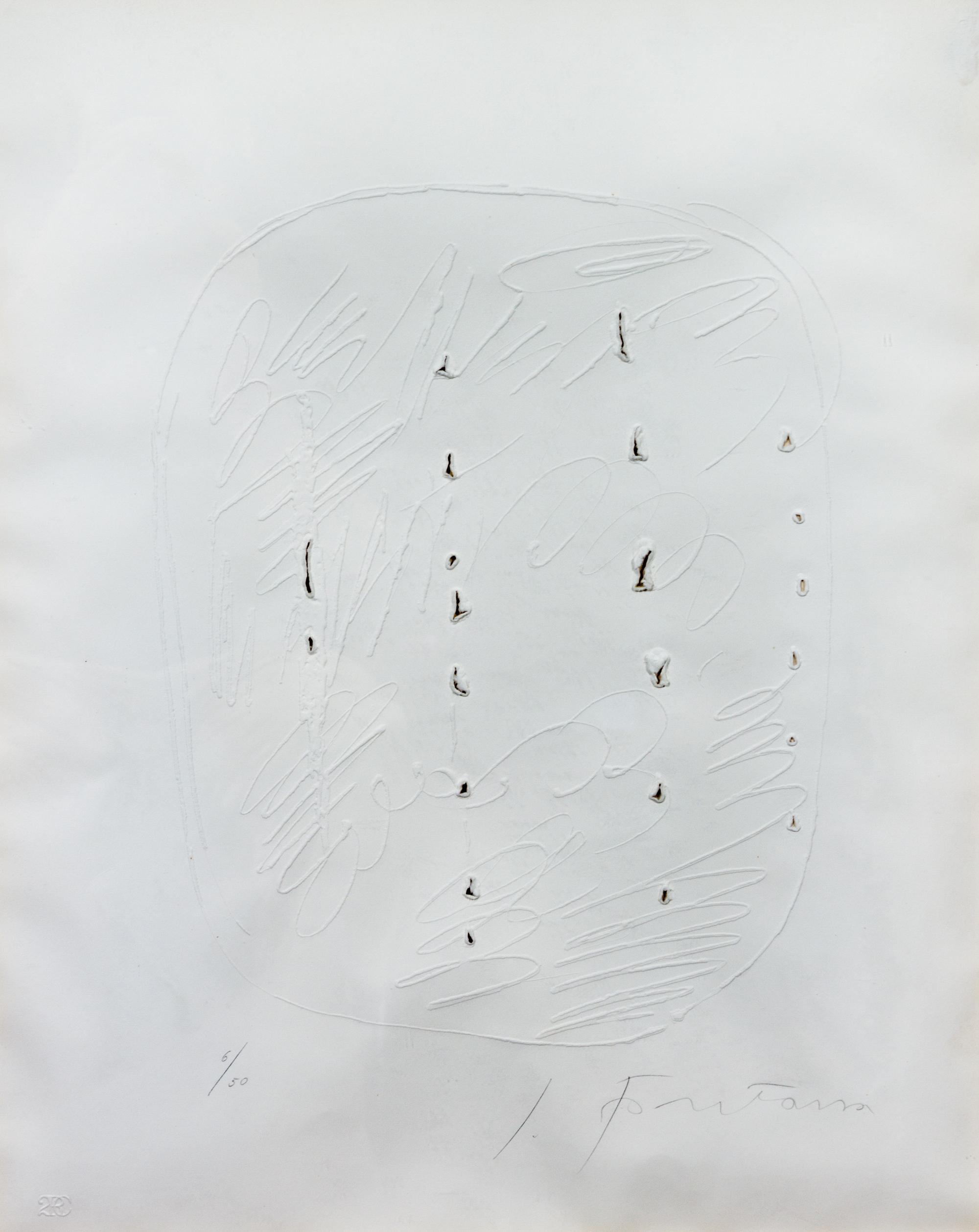 Lucio Fontana, (Argentine/Italian, 1899-1968), Concetto Spaziale, 1968