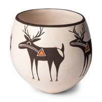 Lucy Lewis (Acoma, 1890-1992) — Pottery Bowl, with Heartline Deer