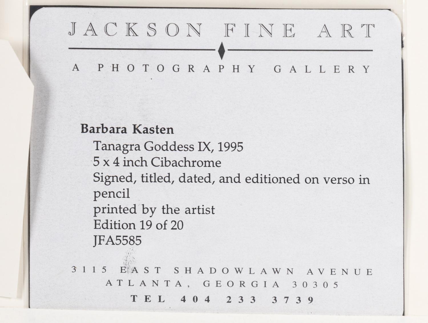 Barbara Kasten (born 1936) Tanagra Goddess IX, 1995