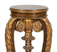 A Pair of Painted and Parcel Gilt Pedestals