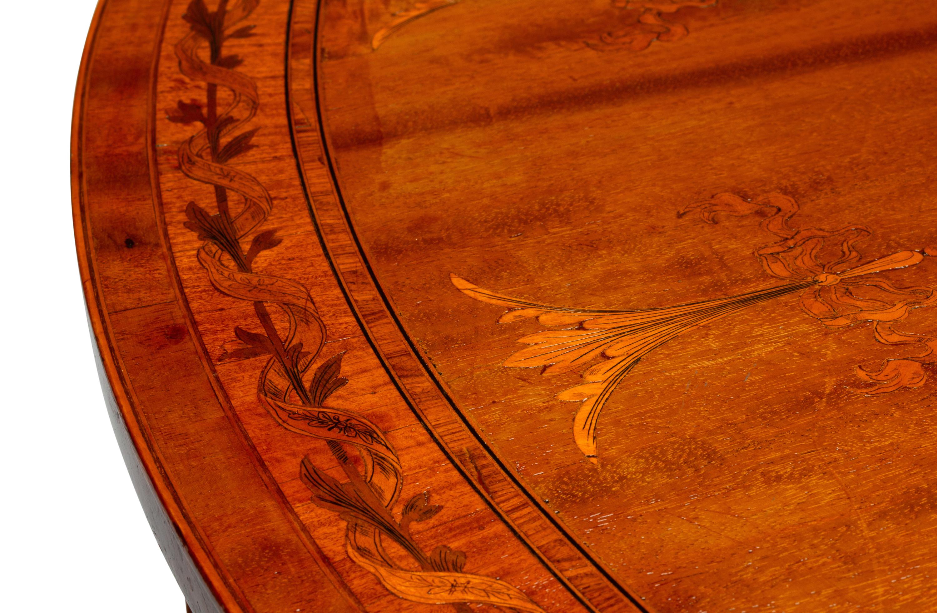 A George III Mahogany Marquetry "Rent" Table