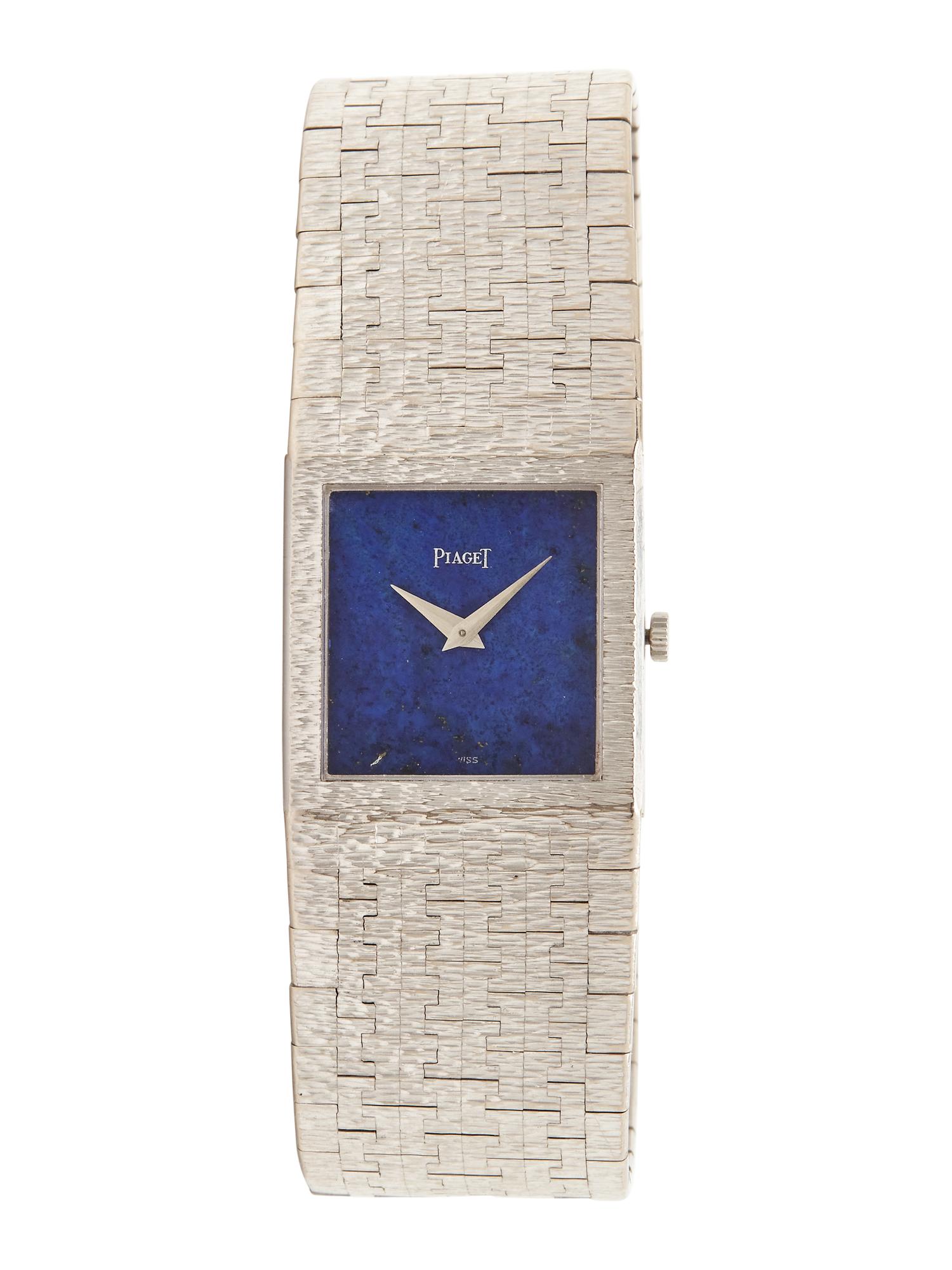 PIAGET, REF. 9133 18K WHITE GOLD AND LAPIS LAZULI WATCH