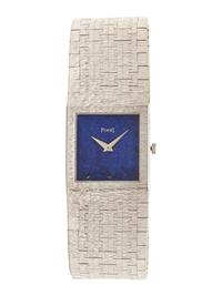 PIAGET, REF. 9133 18K WHITE GOLD AND LAPIS LAZULI WATCH