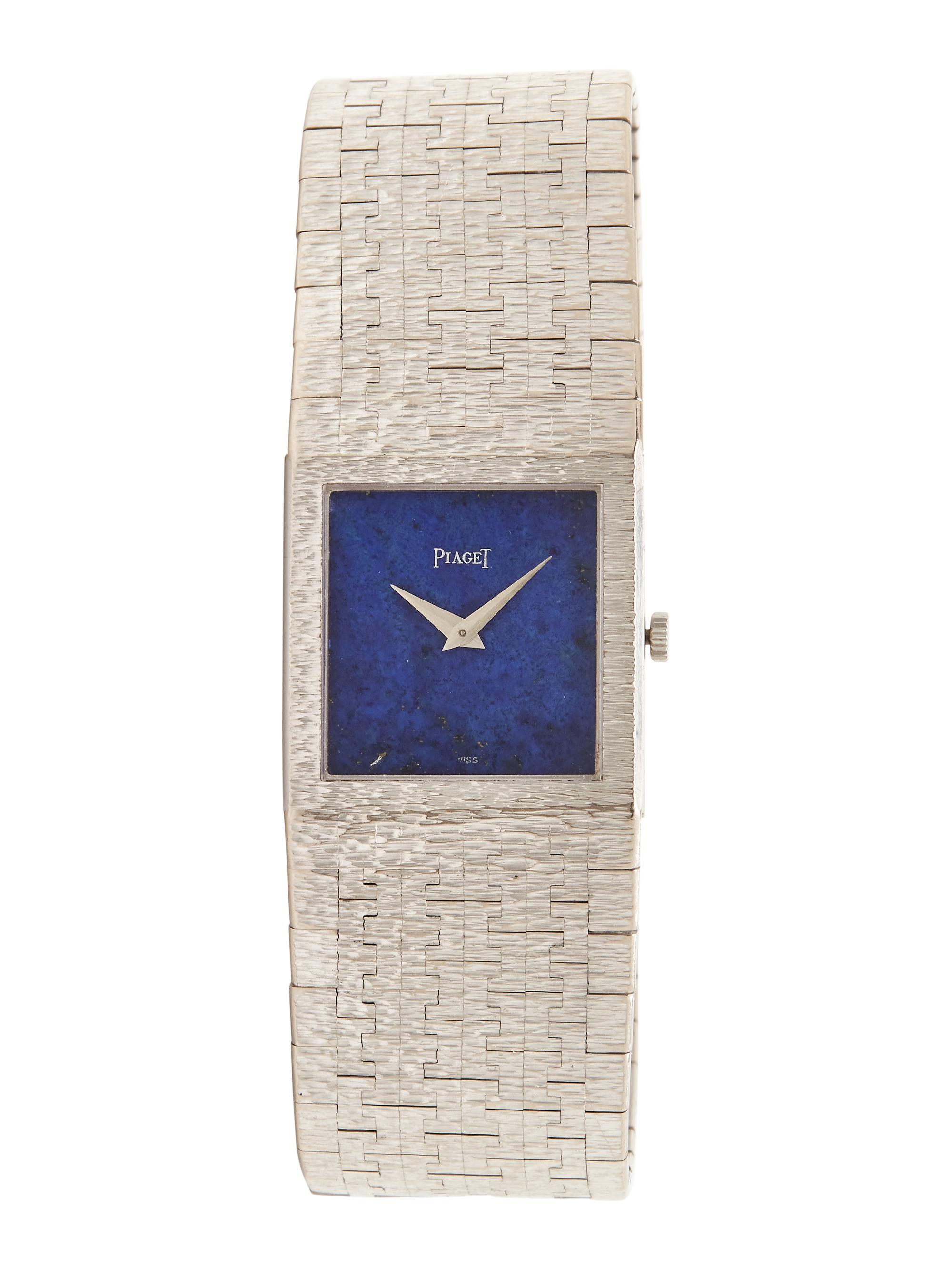 PIAGET, REF. 9133 18K WHITE GOLD AND LAPIS LAZULI WATCH