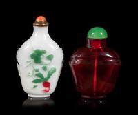 Two Chinese Glass Snuff Bottles