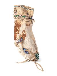 Sioux Beaded Hide Calf Head Bag