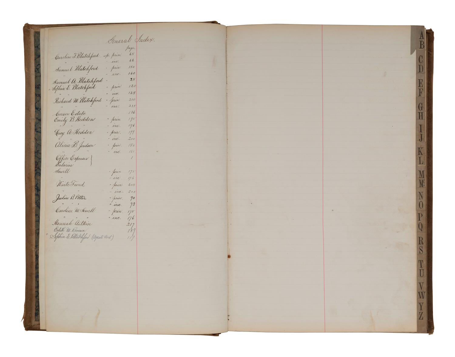[US SUPREME COURT]. Blatchford family archive including documents, ledgers, photographs, and a silk menu signed by President Chester A. ARTHUR (1829-1886) and Supreme Court Justice Samuel Blatchford (1820-1893).