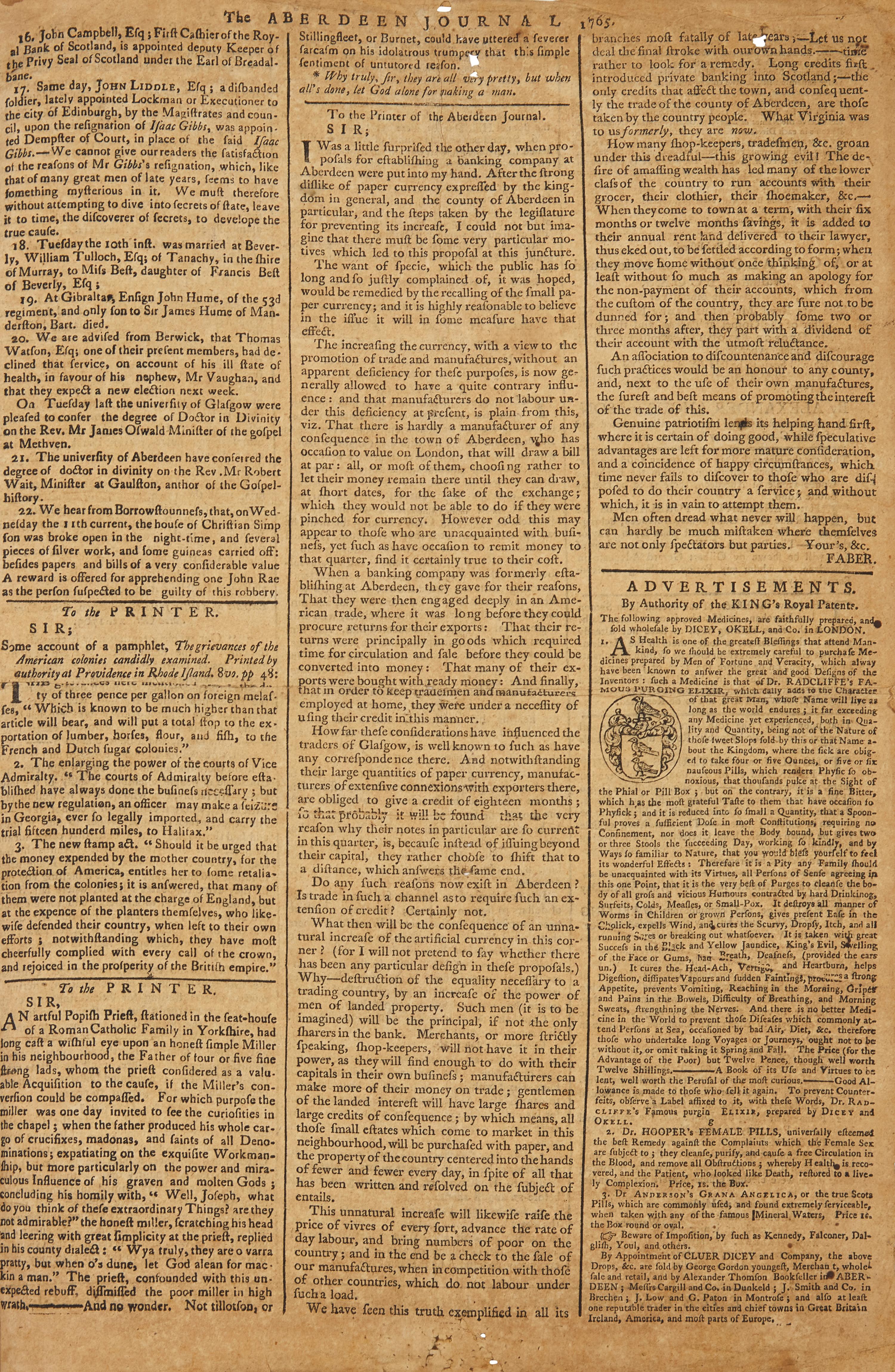 [American Revolution] An Article on the Publication of Stephen Hopkins's Influential Pamphlet Against the Stamp Act