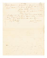 LINCOLN, Abraham (1809-1865). Autograph copy of a legal document. Springfield, Illinois, 9 July 1838.