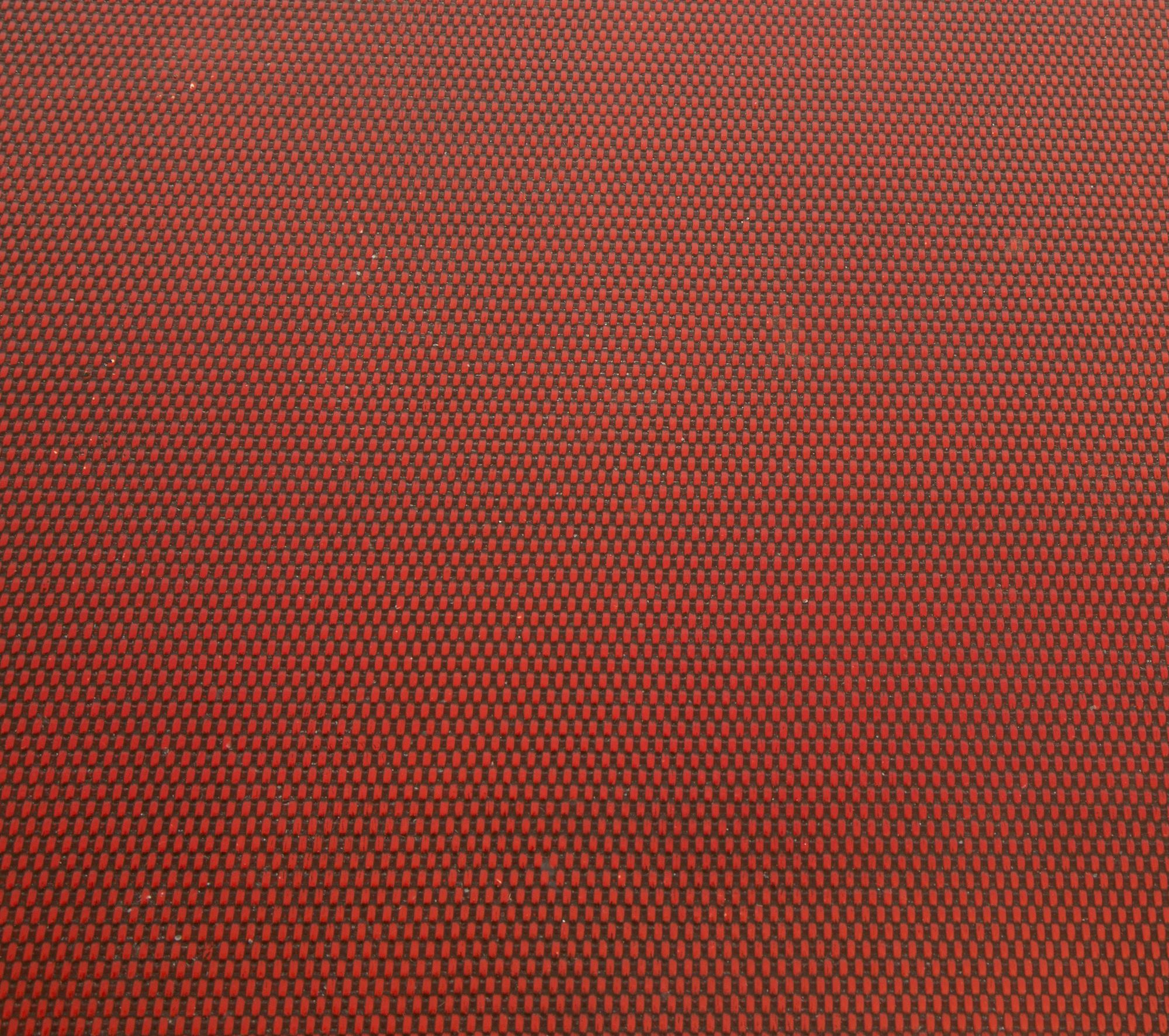A Red-Painted Grasscloth Low Table