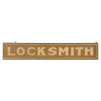 A Painted Wood "Locksmith" Trade Sign