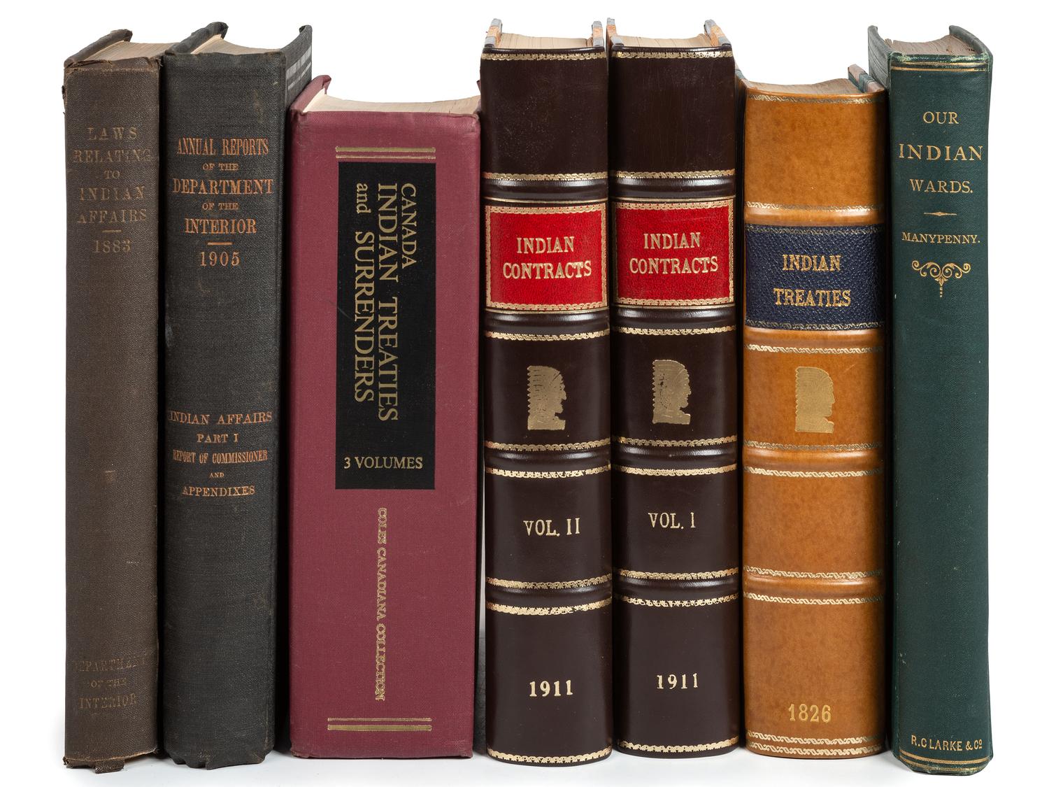 [NATIVE AMERICANS -- TREATIES]. A group of 6 works related to Indian treaties, comprising:
