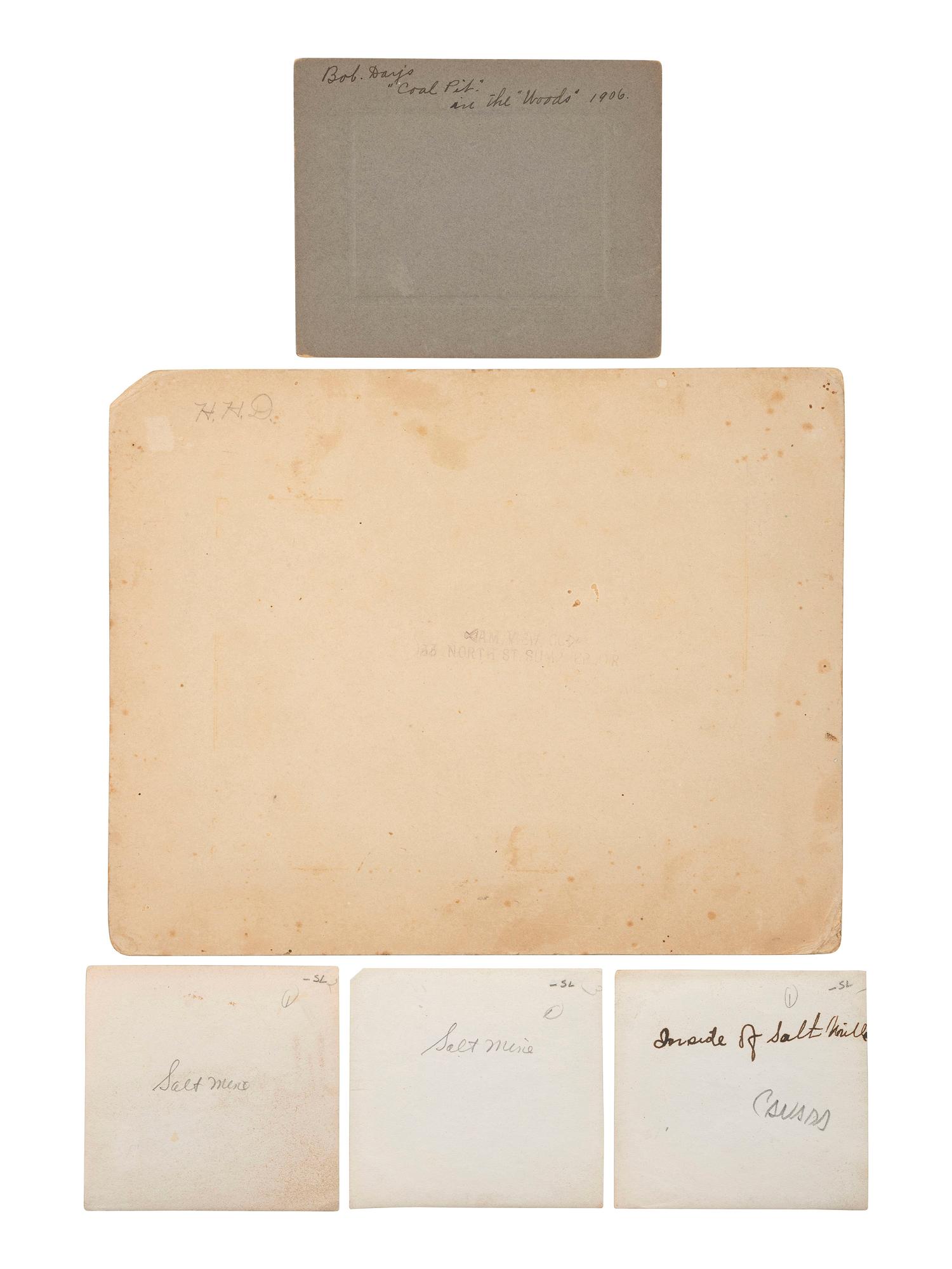 [EARLY PHOTOGRAPHY]. A large group of early photographs incl. equestrian and logging views.