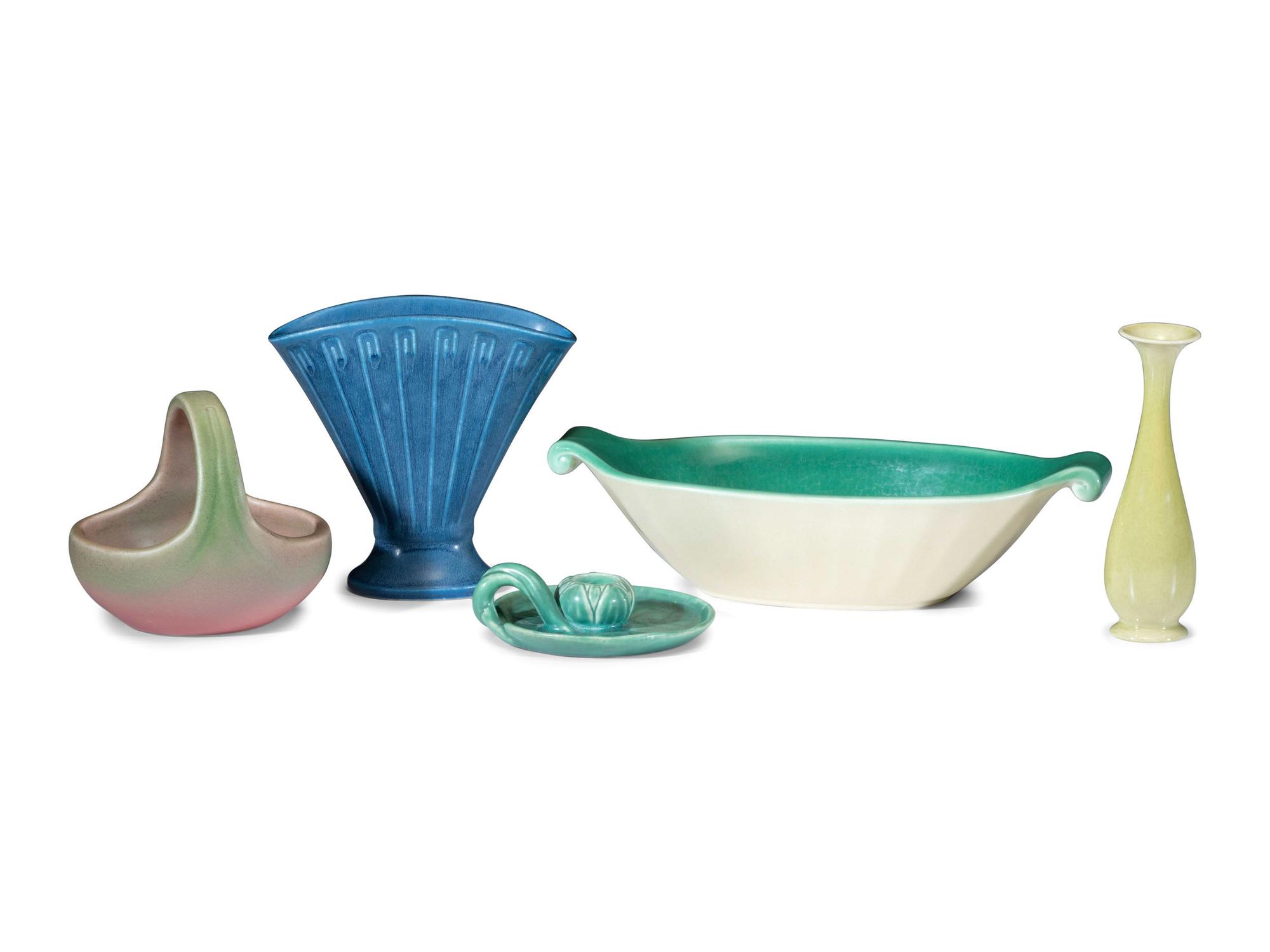 Five Rookwood Pottery Table Articles