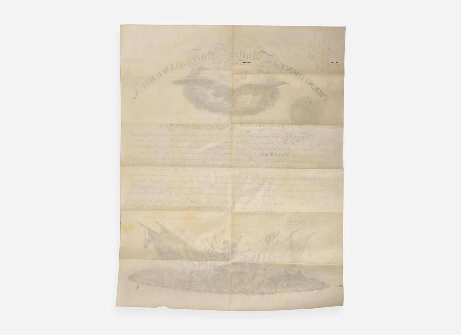 [Presidential] Lincoln, Abraham: Signed Military Commission