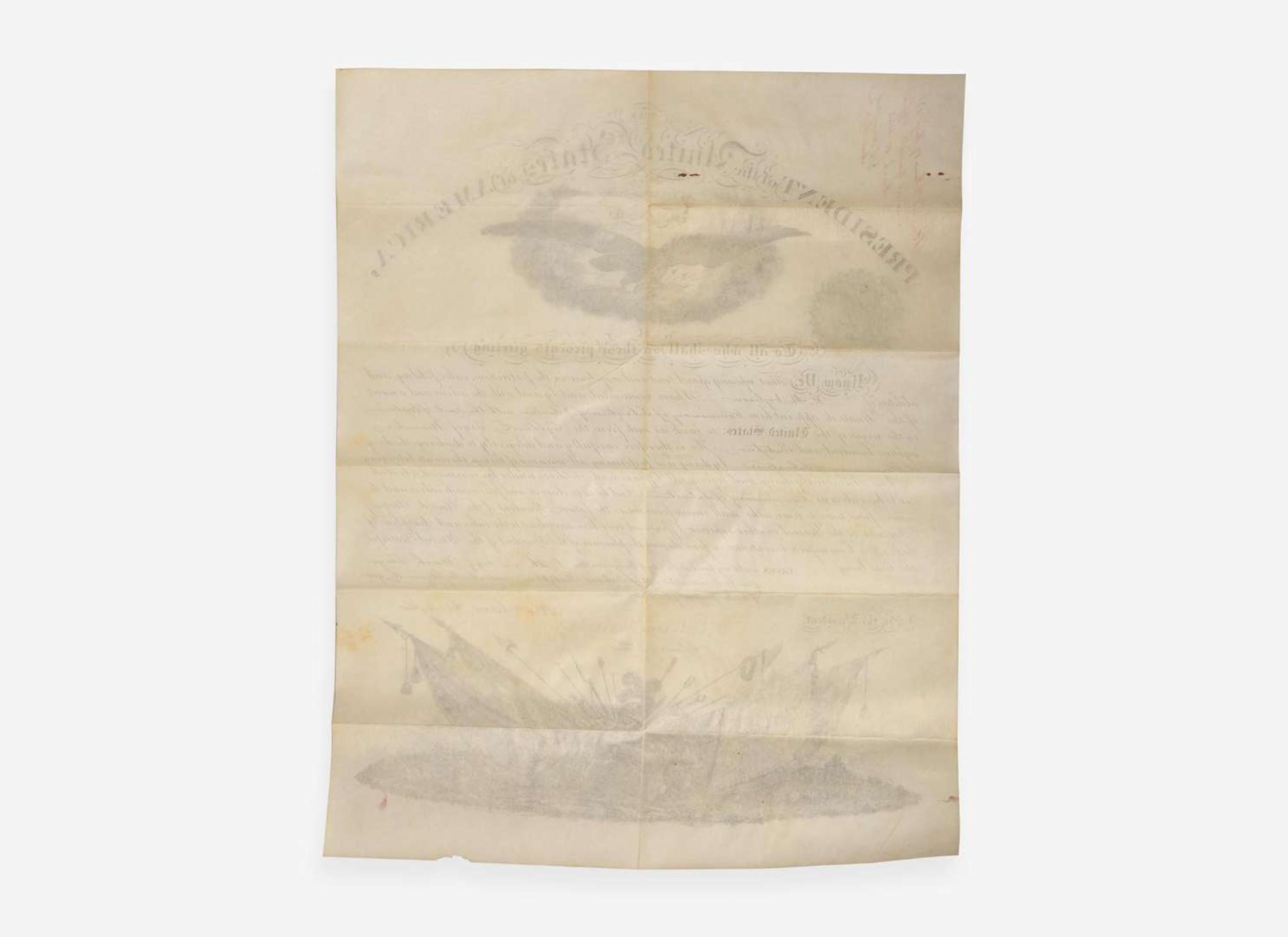 [Presidential] Lincoln, Abraham: Signed Military Commission