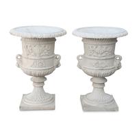 A Pair of Italian Neoclassical Style Marble Urns