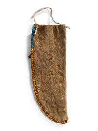 Blackfeet Beaded Buffalo Hide Knife Sheath