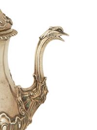 A George II Silver Coffee Pot — William Shaw and William Priest, London, 1759