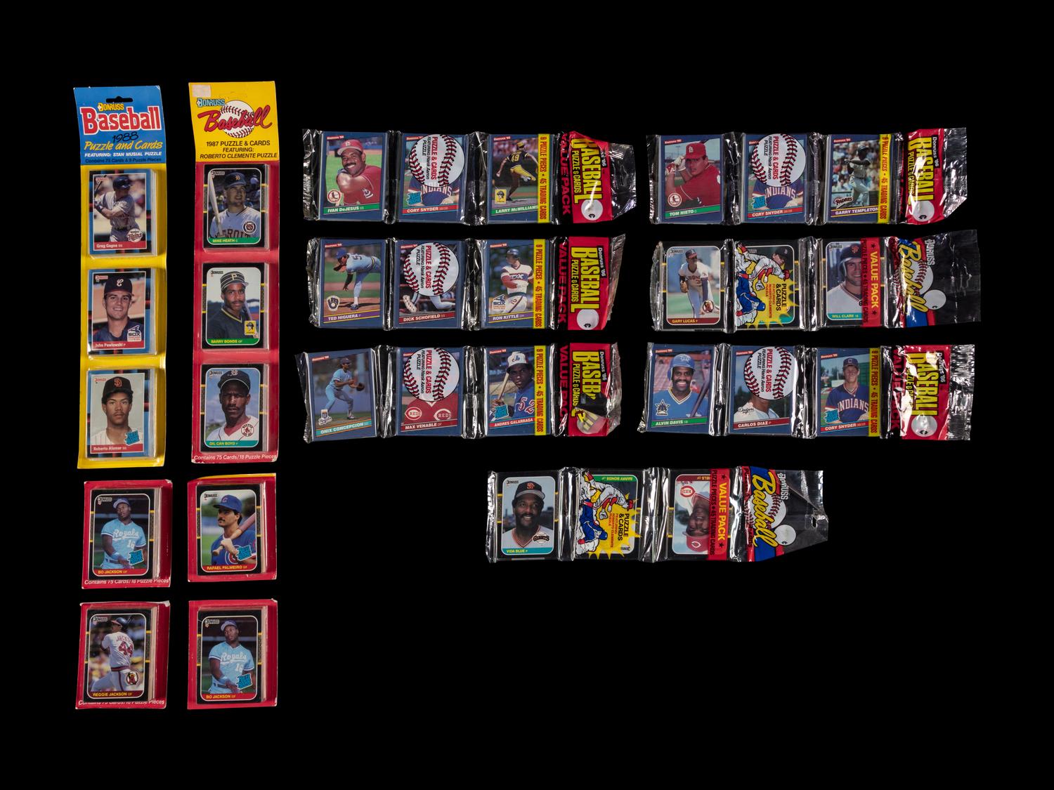 A Large Collection of Unopened Assorted 1980s Baseball Card Packs