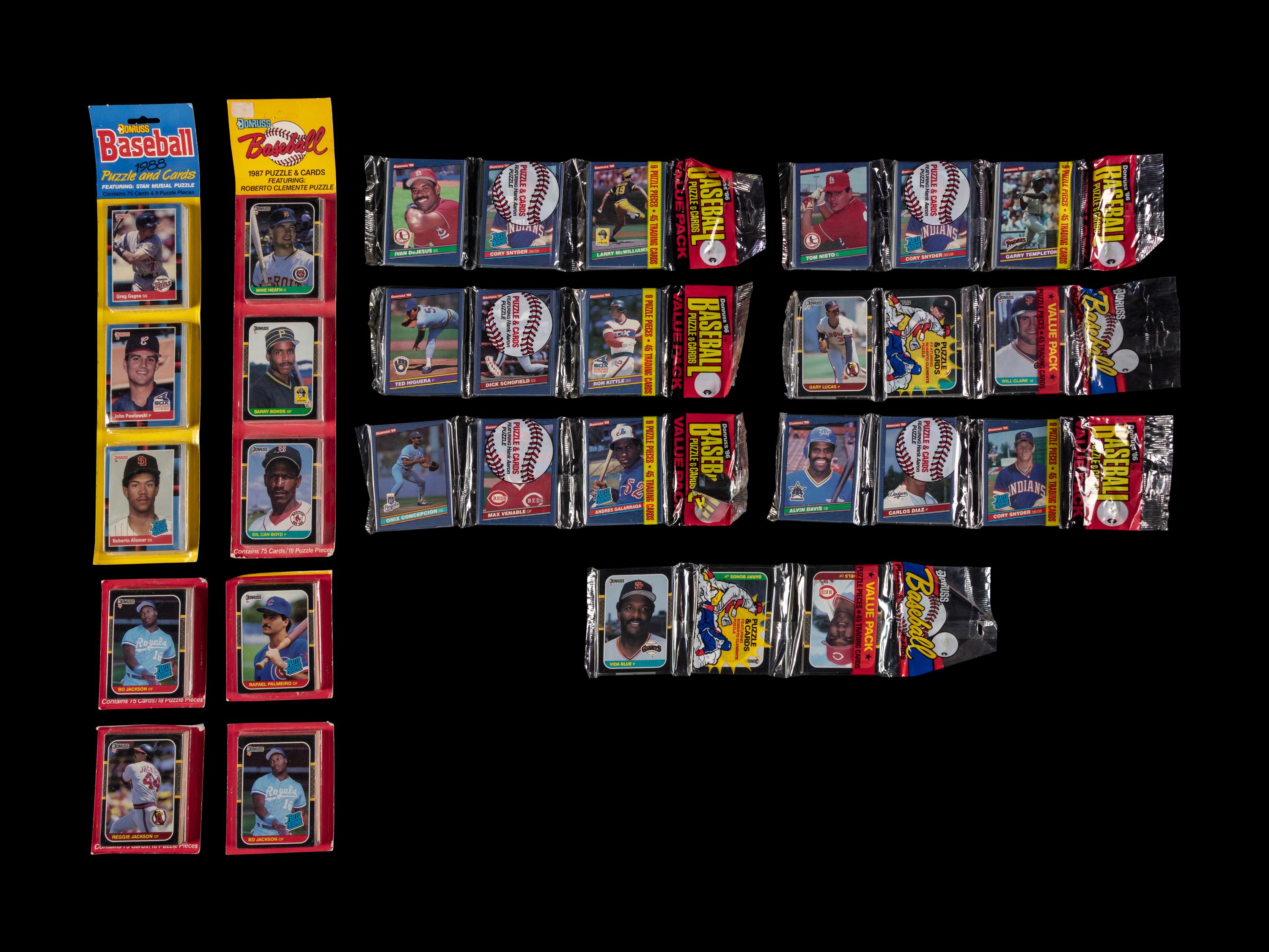 A Large Collection of Unopened Assorted 1980s Baseball Card Packs
