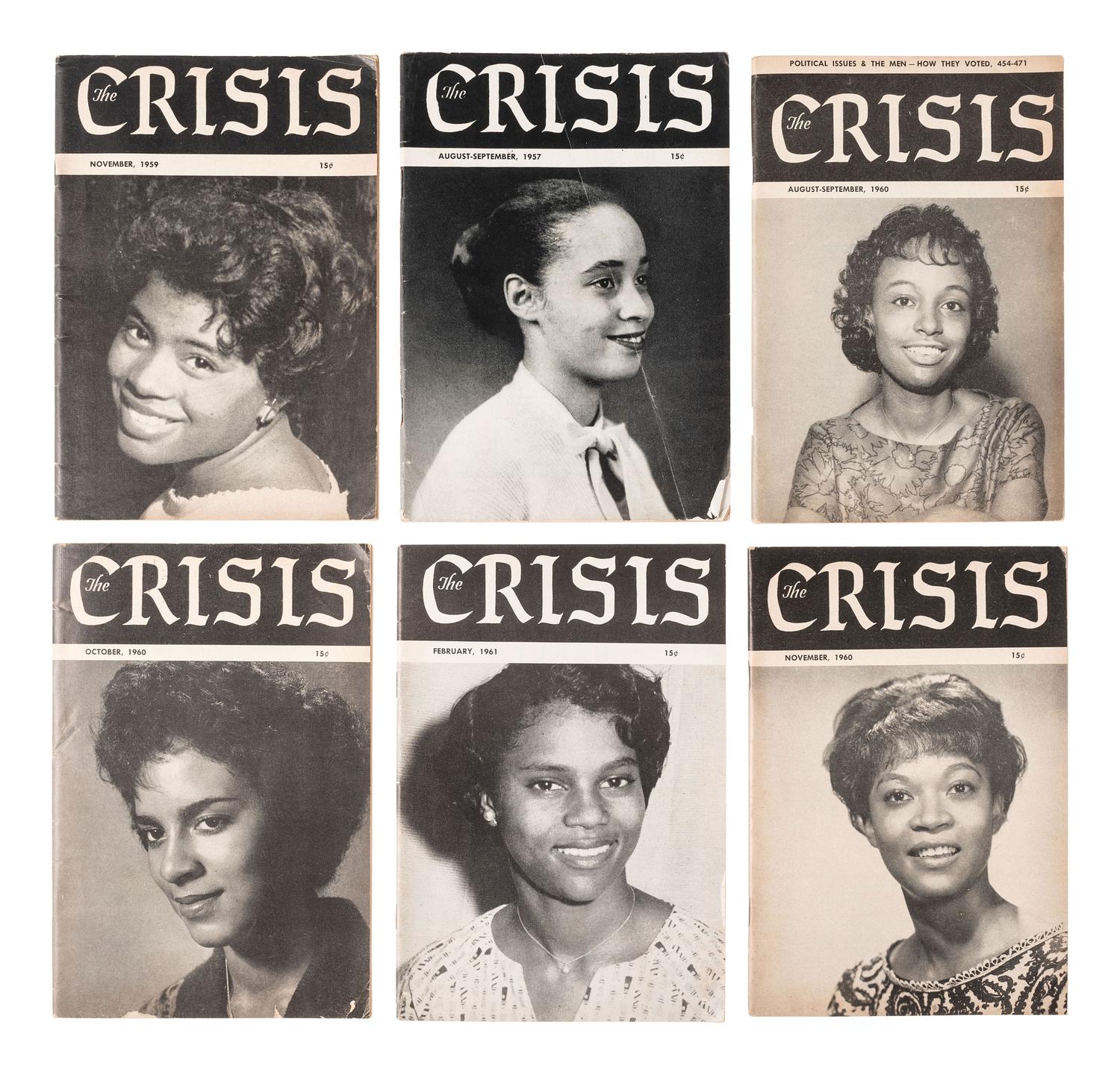 [CIVIL RIGHTS]. The Crisis . 30 issues (incomplete run). New York: The Crisis Publishing Co., Inc., 1957-1963.