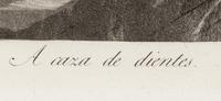 A caza de dientes (Hunting for teeth) , 1799