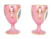 A Pair of Sèvres Style Porcelain Urns