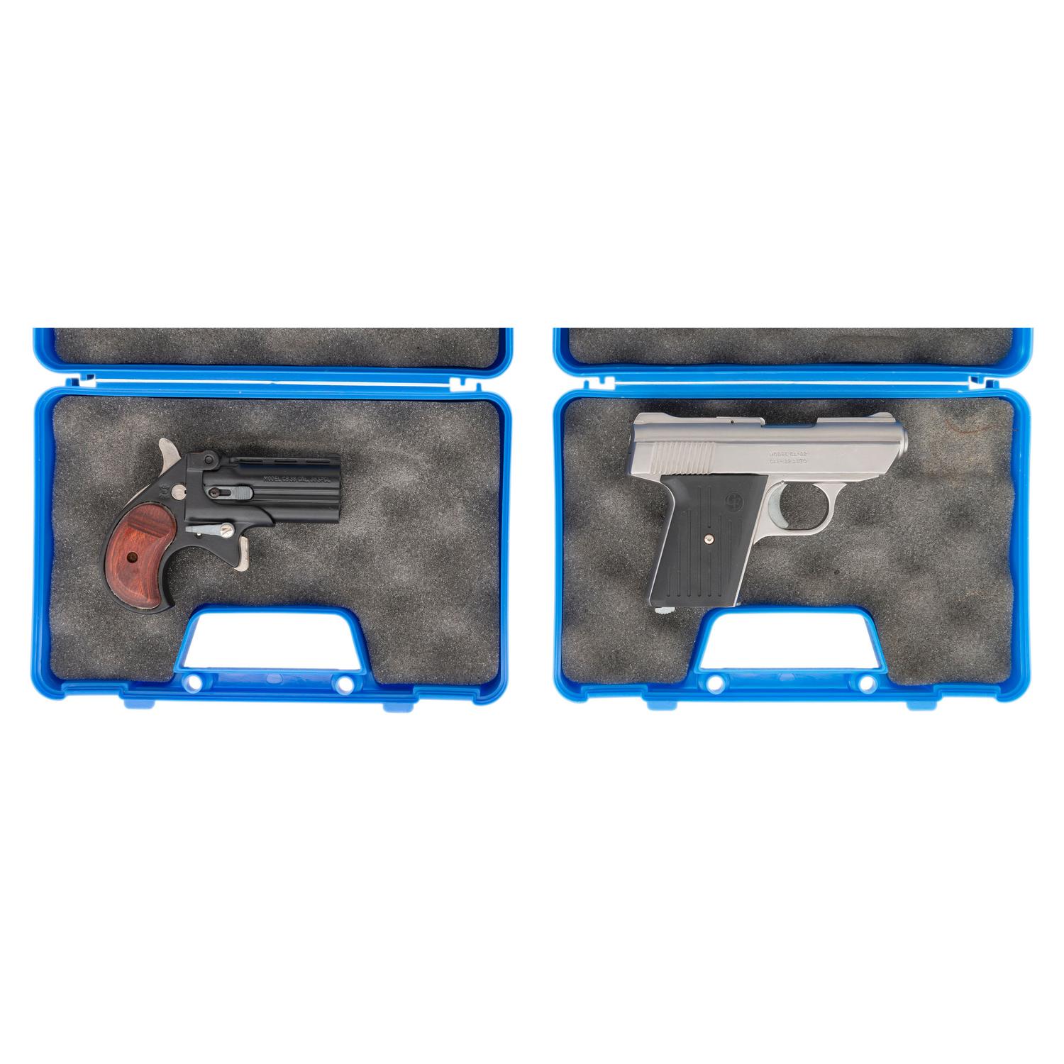 *Cobra Model CB 38 Derringer and Cobra Model CB-32 Pistol, both in Boxes with Accessories