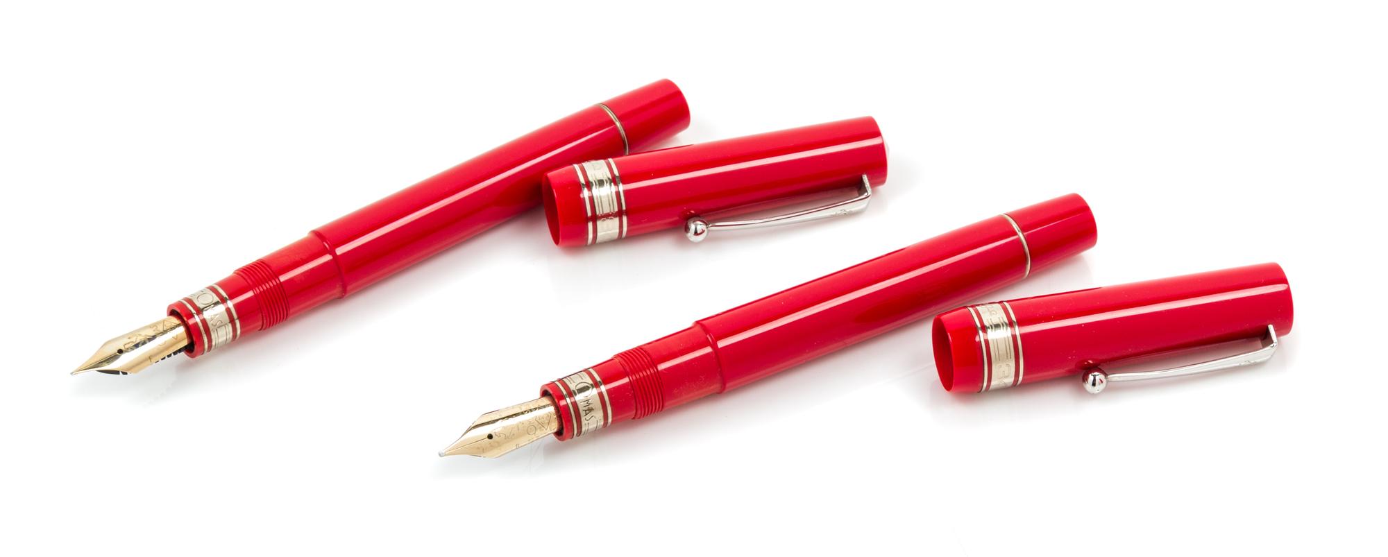 A Pair of Omas Ferrari: 348 Challenge Special Edition Fountain Pens