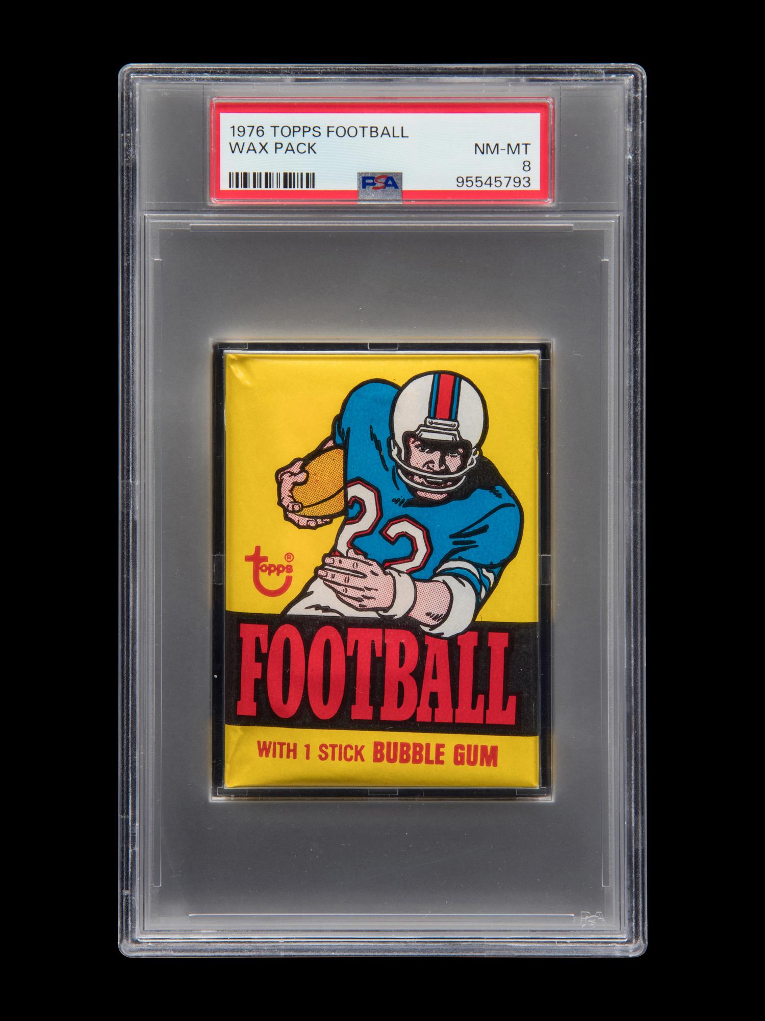 An Unopened Sealed Pack of 1976 Topps Football Cards (PSA 8 NM-MT) - Possible Walter Payton Rookie