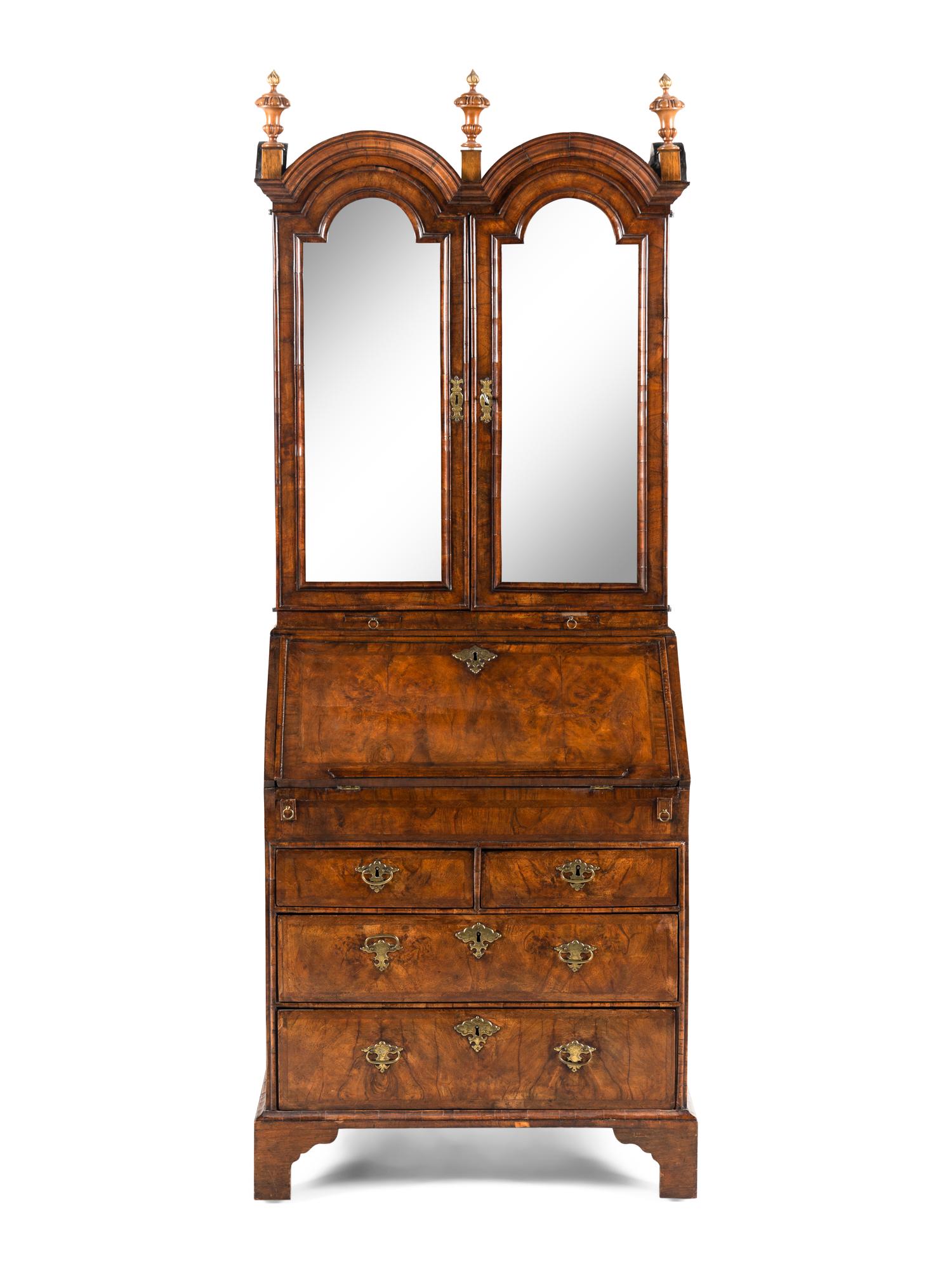 A Queen Anne Walnut Bureau Cabinet