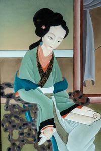 FIve Chinese Reverse Glass Paintings