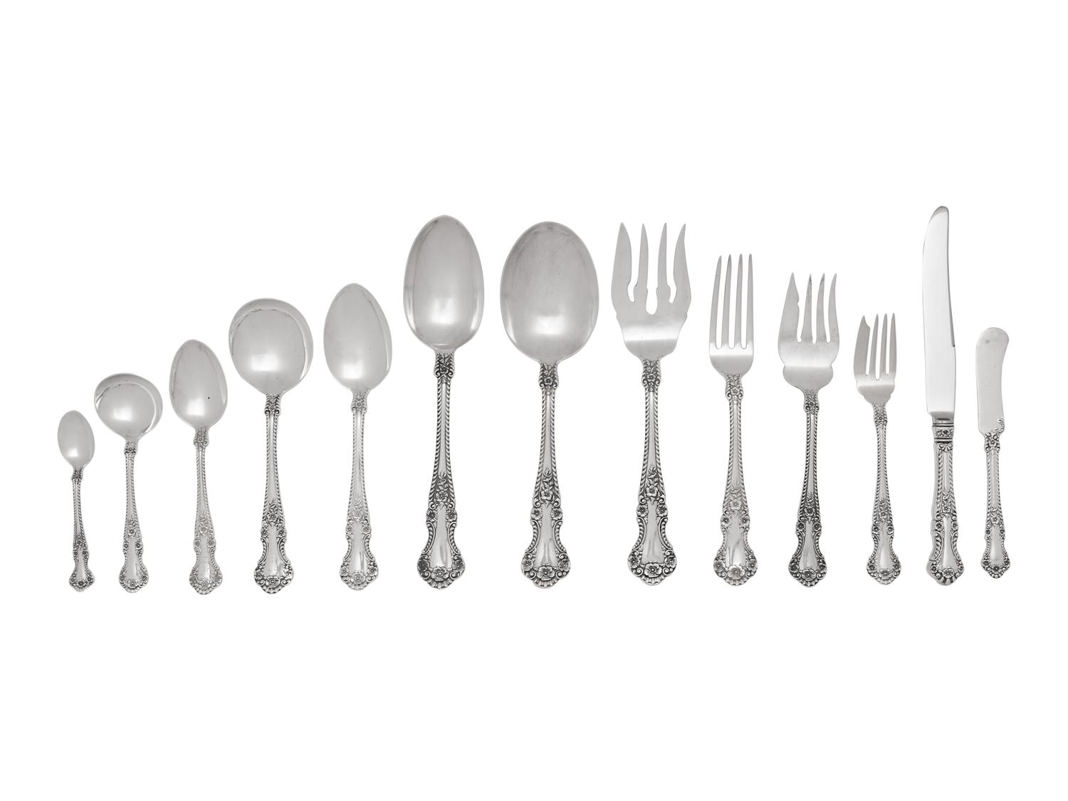 An American Silver Flatware Service