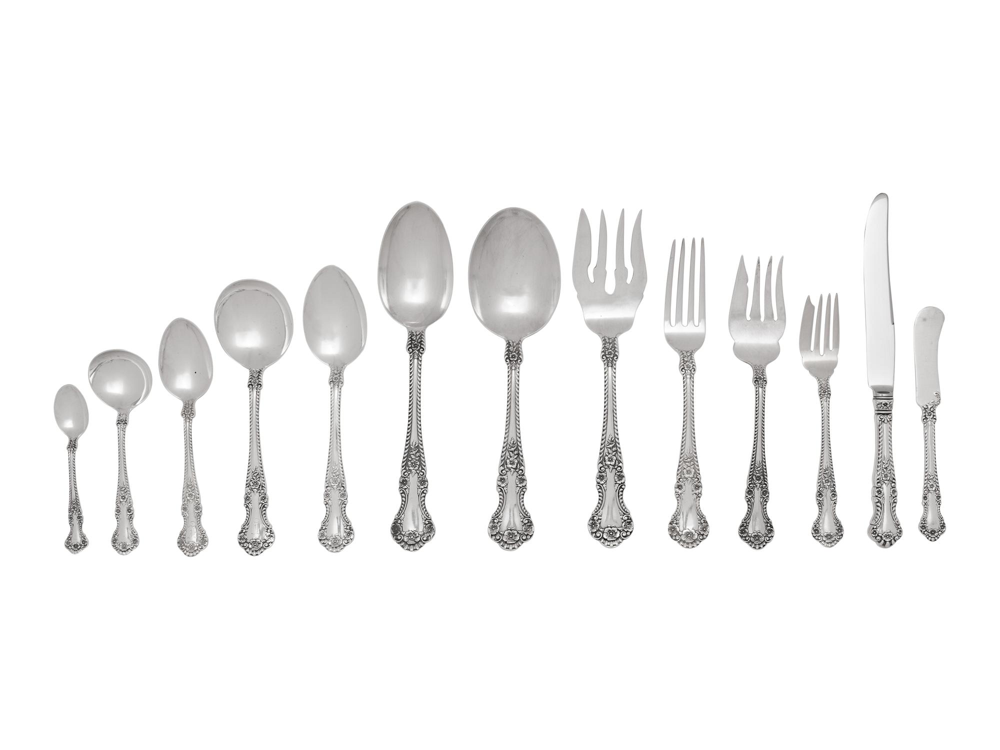 An American Silver Flatware Service