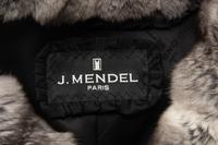 J. Mendel Broadtail Fur Coat With Chinchilla Trim
