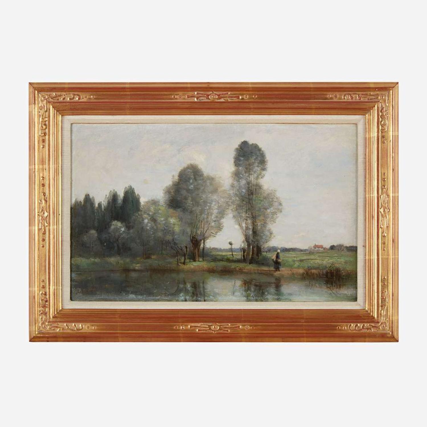 Jean-Baptiste-Camille Corot (French, 1796–1875) Saules Près d'un Ruisseau. Limousin