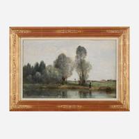 Jean-Baptiste-Camille Corot (French, 1796–1875) Saules Près d'un Ruisseau. Limousin